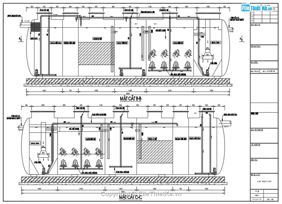 bồn composite xử lý nước thải,johkasou 20m3,bản vẽ trạm xử lý nước thải 20m3,xử lý nước thải di động,hệ thống xử lý nước thải mini